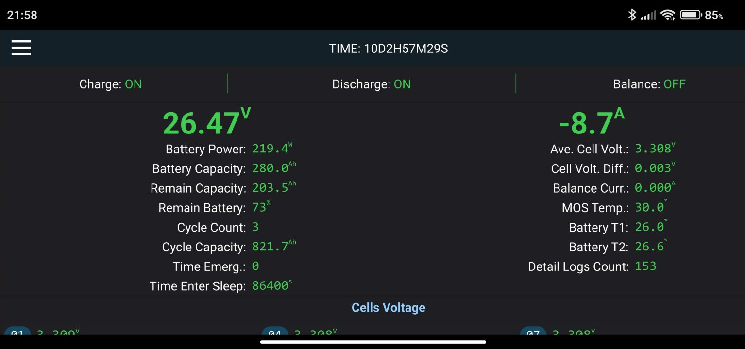 JK BMS settings